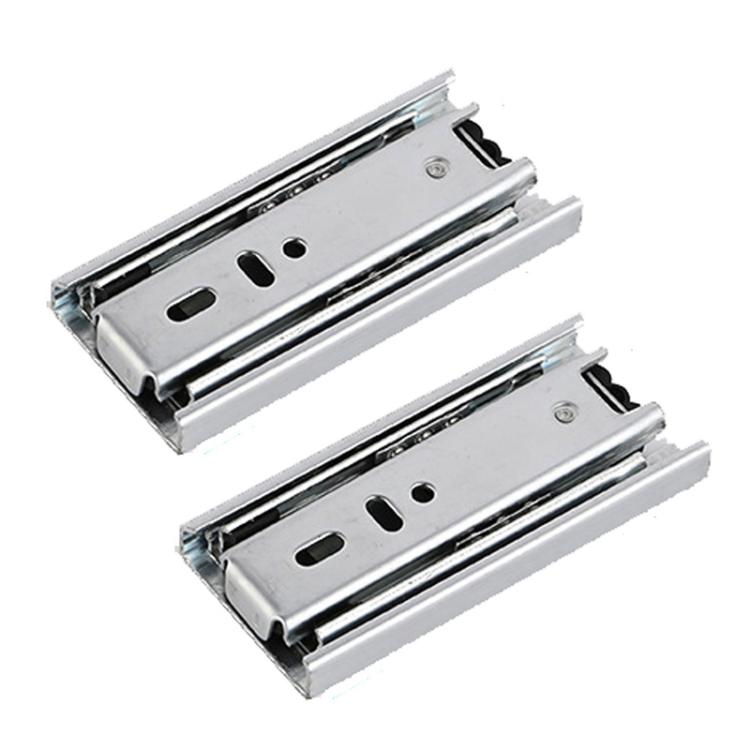 1 Pair 4 inch 10cm Thickened Three Sections Ball Slide Mute Drawer Track Rail - Furniture Accessories by buy2fix | Online Shopping UK | buy2fix