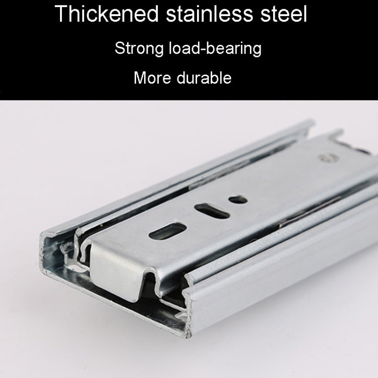 1 Pair 4 inch 10cm Thickened Three Sections Ball Slide Mute Drawer Track Rail - Furniture Accessories by buy2fix | Online Shopping UK | buy2fix