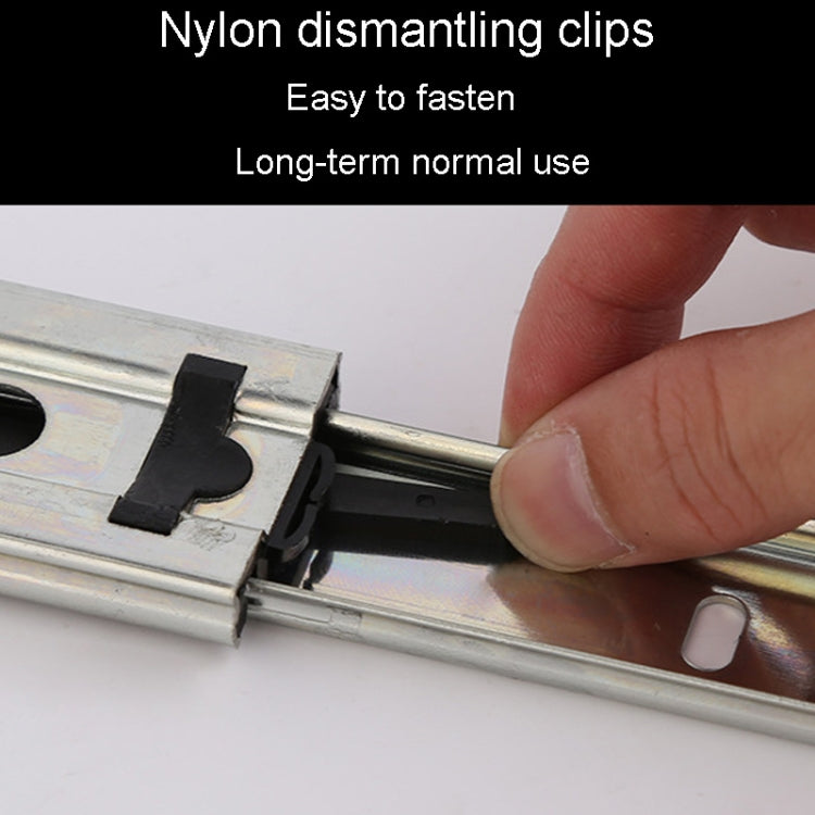 1 Pair 4 inch 10cm Thickened Three Sections Ball Slide Mute Drawer Track Rail - Furniture Accessories by buy2fix | Online Shopping UK | buy2fix