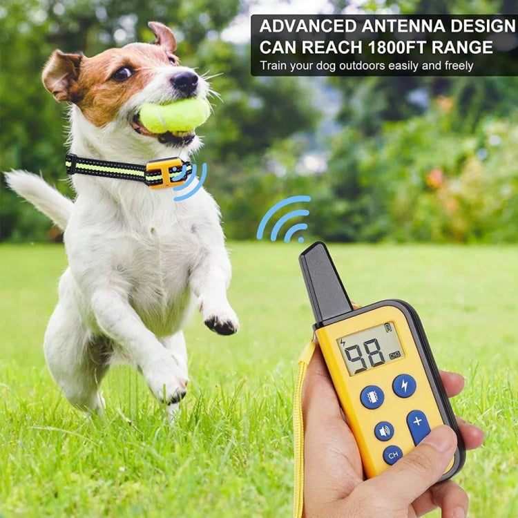 800m Remote Control Dog Trainer Stop Barker Electrical Shock Vibration Pet Collar(Black) by buy2fix