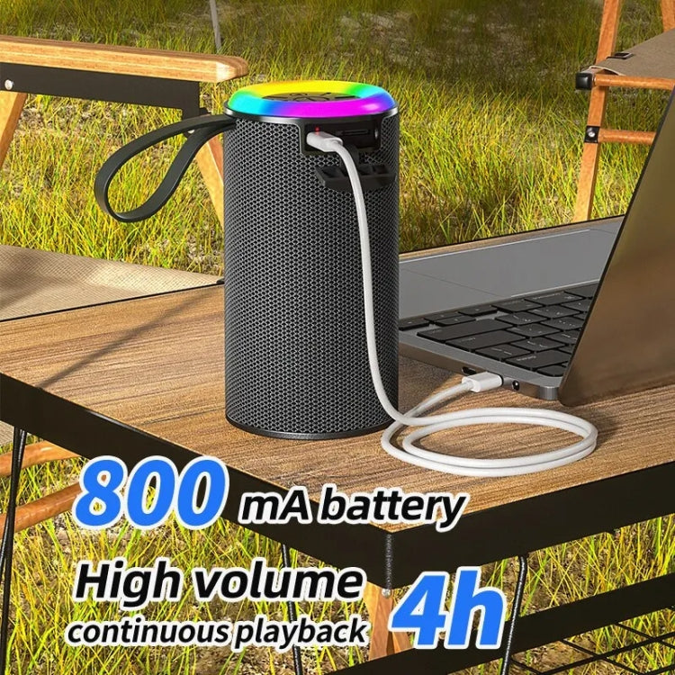Wireless Bluetooth Speaker with RGB Light Portable Waterproof Small Audio(Orange Red) - Desktop Speaker by buy2fix | Online Shopping UK | buy2fix
