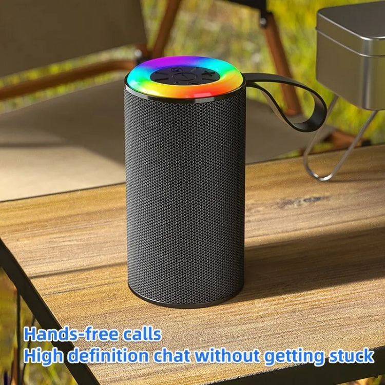 Wireless Bluetooth Speaker with RGB Light Portable Waterproof Small Audio(Orange Red) - Desktop Speaker by buy2fix | Online Shopping UK | buy2fix