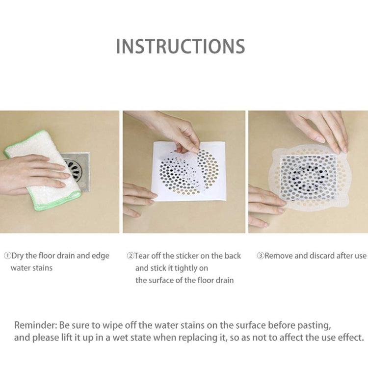 FASOLA 15pcs /Bag Sink Disposable Filter Sewer Mouth Non-woven Floor Drain Sticker, Spec: Large Hole by FASOLA