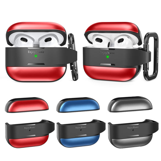 AhaStyle WG75-PRO For AirPods Pro Split TPU+Aluminum Alloy Combination Protective Cover(Red) by AhaStyle