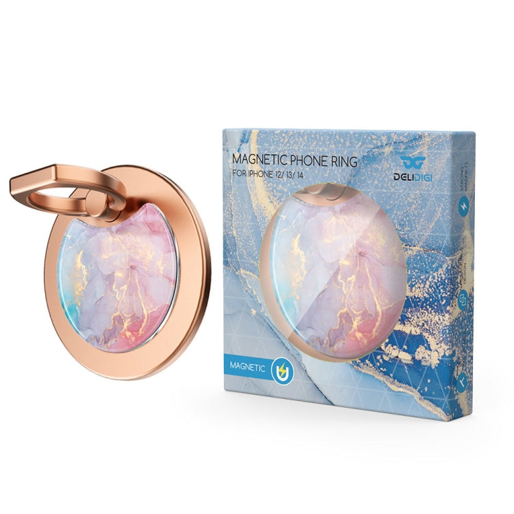 AhaStyle DD-01 Magsafe Aluminum Alloy Magnetic Suction Support Desktop Storage Base For IPhone 12/13/14/15 Series(Marble Colorful) by AhaStyle