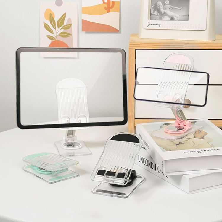 KF-Z12 Acrylic Foldable Desktop Phone Holder Colorful Lazy Tablet Stand, Color: White - Desktop Holder by buy2fix | Online Shopping UK | buy2fix