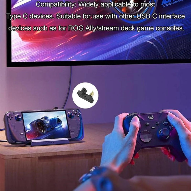 For ASUS ROG Ally /Switch 20Gbps Data Adapter 8K 60Hz 140W USB-C/Type-C Fast Charge Converter(U Shape 13.5mm) by buy2fix