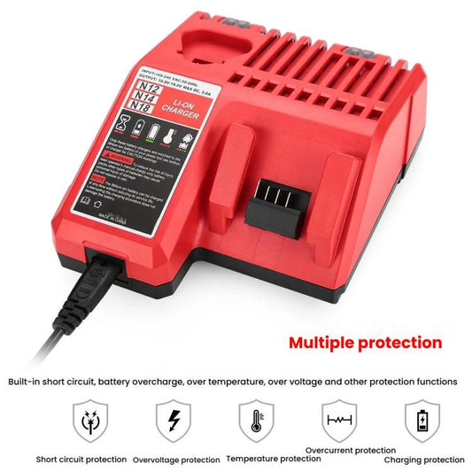 M12-18C For Milwaukee 18V Power Tools Battery Charger, Plug: US - Electric Saws & Accessories by buy2fix | Online Shopping UK | buy2fix
