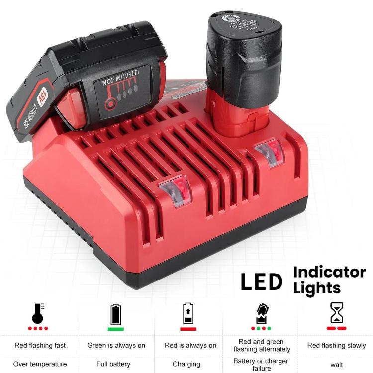 M12-18C For Milwaukee 18V Power Tools Battery Charger, Plug: EU - Electric Saws & Accessories by buy2fix | Online Shopping UK | buy2fix