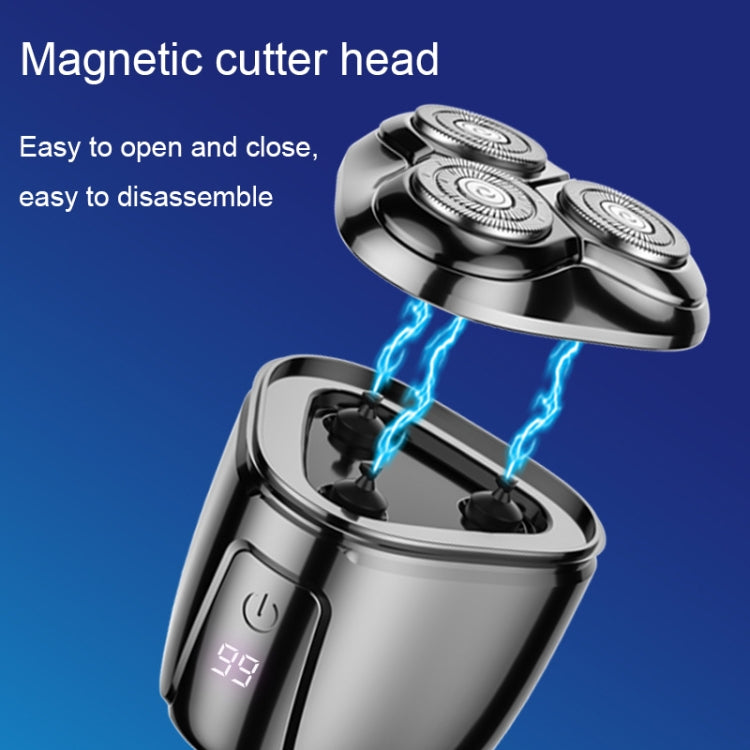 Mini Magnetic Head Shaver Smart LED Display Electric Shaver, Color: Gun-color - Shavers & Accessories by buy2fix | Online Shopping UK | buy2fix