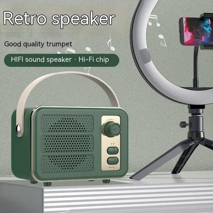 Mini Retro HIFI Level Stereo Sound Handheld Portable Bluetooth Speaker, Color: Pink - Mini Speaker by buy2fix | Online Shopping UK | buy2fix