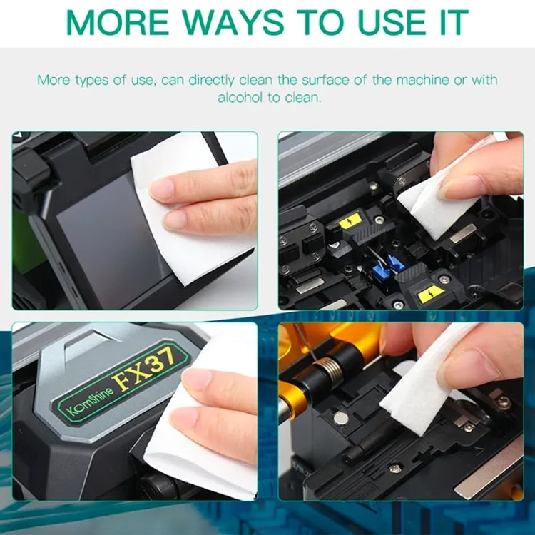 220sheets /box Komshine SC/FC/ST/LC/Bare Fiber Non-woven Optical Fiber Cleaning Paper by Komshine