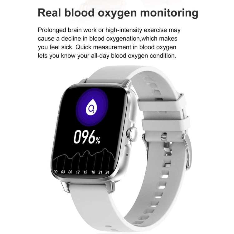 DT102 1.9-Inch Heart Rate/Blood Oxygen Monitoring Bluetooth Call Watch With NFC Function, Color: Silver - Smart Watches by buy2fix | Online Shopping UK | buy2fix