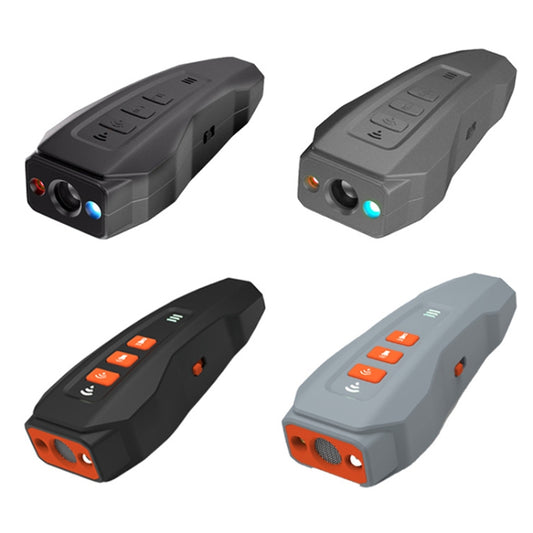 LED Flashing Light Handheld Ultrasonic Bark Arrester Frequency Conversion Dog Training Device(Gray+Orange) by buy2fix