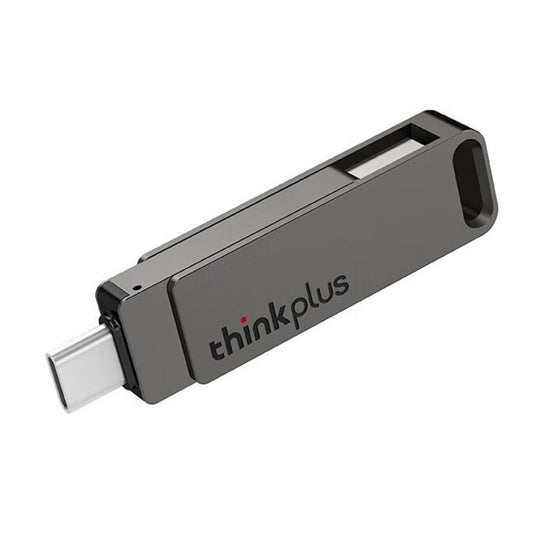 Lenovo Thinkplus MU110 USB3.2+Type-C Dual Interface Rotation Flash Drive, Size: 256GB(Grey) by Lenovo