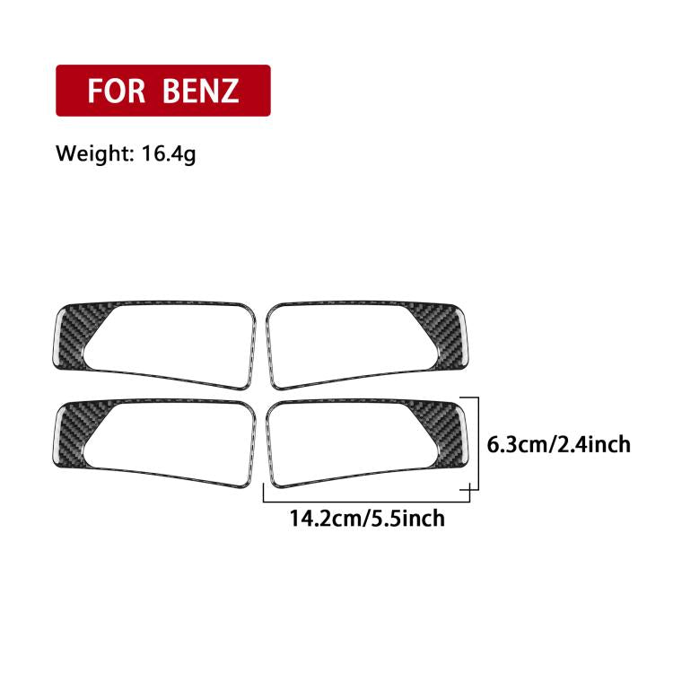 For Mercedes-Benz G-Class W463 4pcs /Set Interior Door Handle Sticker(Black) - Car Interior Mouldings by buy2fix | Online Shopping UK | buy2fix