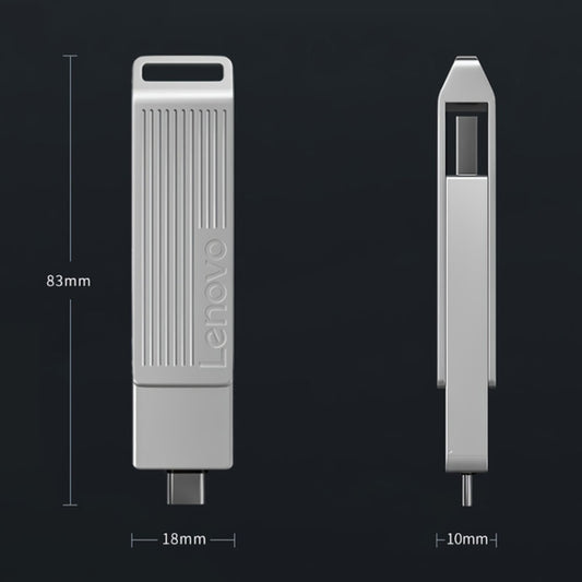 Lenovo SX5 Pro USB3.2+Type-C Dual Interface Mobile Solid State Flash Drive, Memory: 256GB(Silver) by Lenovo