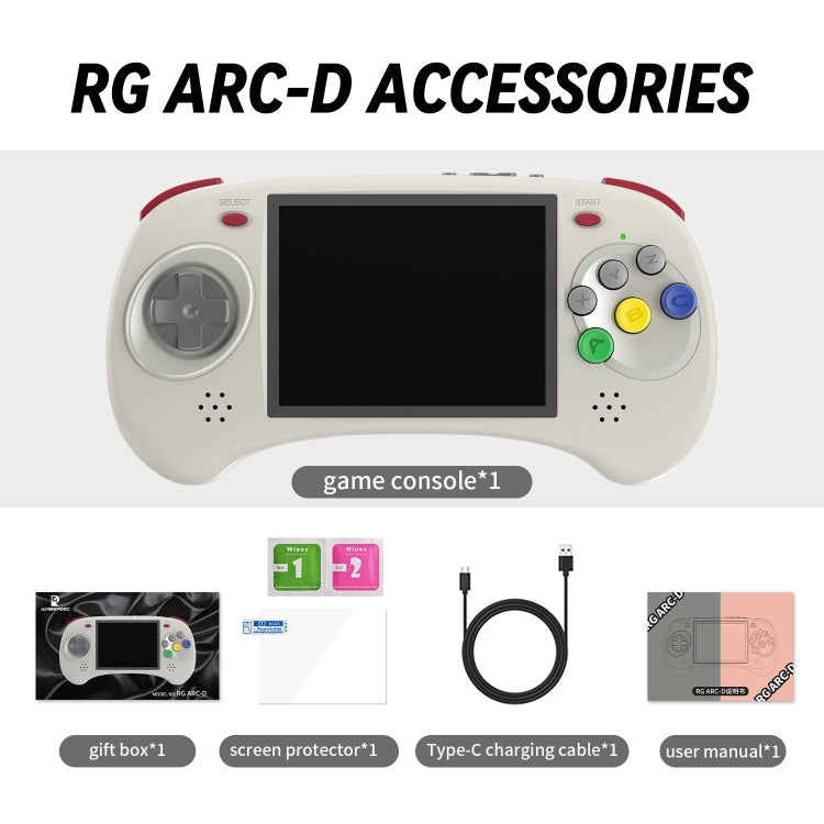 ANBERNIC RG ARC-D Handheld Game Console 4-Inch IPS Screen Linux / Android 11 System Portable Video Arcade 128G(Gray) by ANBERNIC