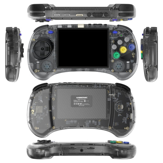 ANBERNIC RG ARC-S Handheld Game Console 4-Inch IPS Screen Linux System Portable Video Arcade 128G(Transparent Blue) by ANBERNIC