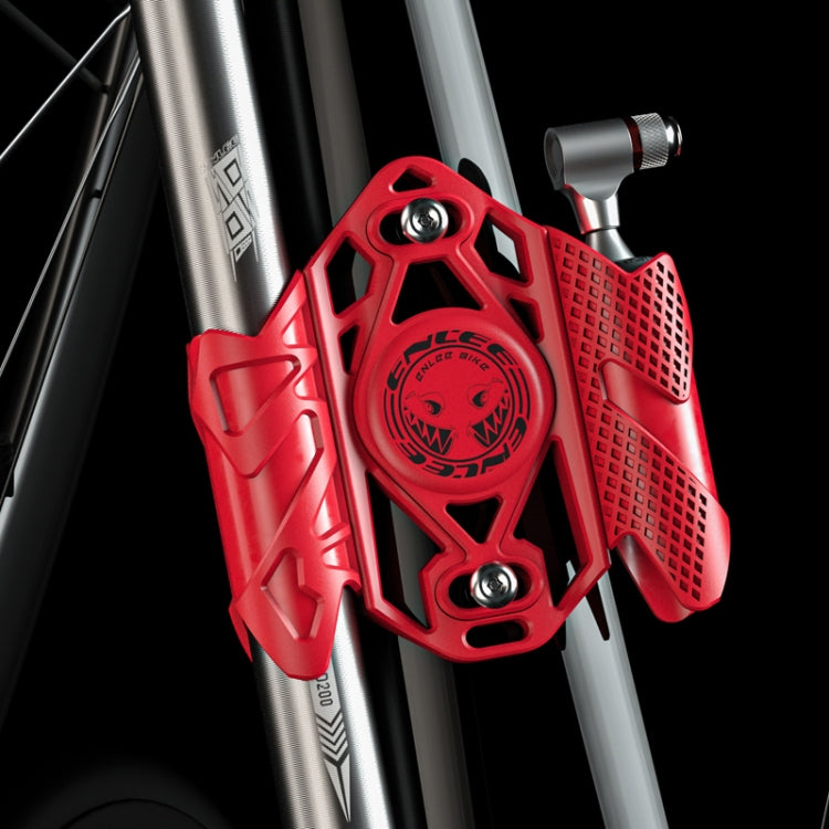 For AirTag ENLEE E-F231 Bicycle Tracker Hidden Localizer For Road Bike Multifunctional Anti-Theft Bracket(Red) by ENLEE