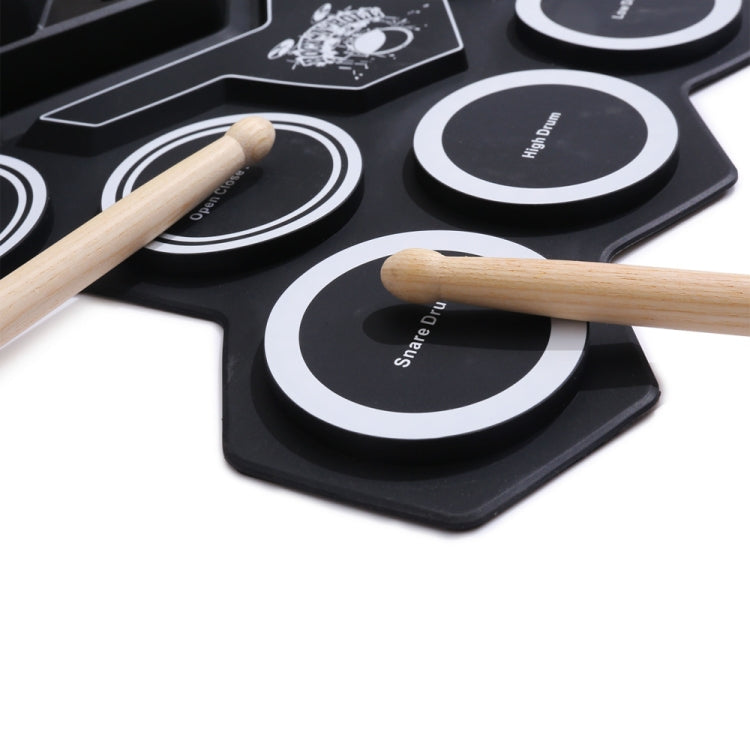 G6008 Desktop Drums With Sound Lithium Portable Drum Set Bluetooth Kids Practice Drum(Black) - Percussion Accessories by buy2fix | Online Shopping UK | buy2fix