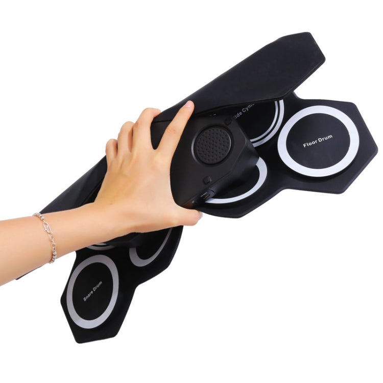 G6008 Desktop Drums With Sound Lithium Portable Drum Set Bluetooth Kids Practice Drum(Black) - Percussion Accessories by buy2fix | Online Shopping UK | buy2fix