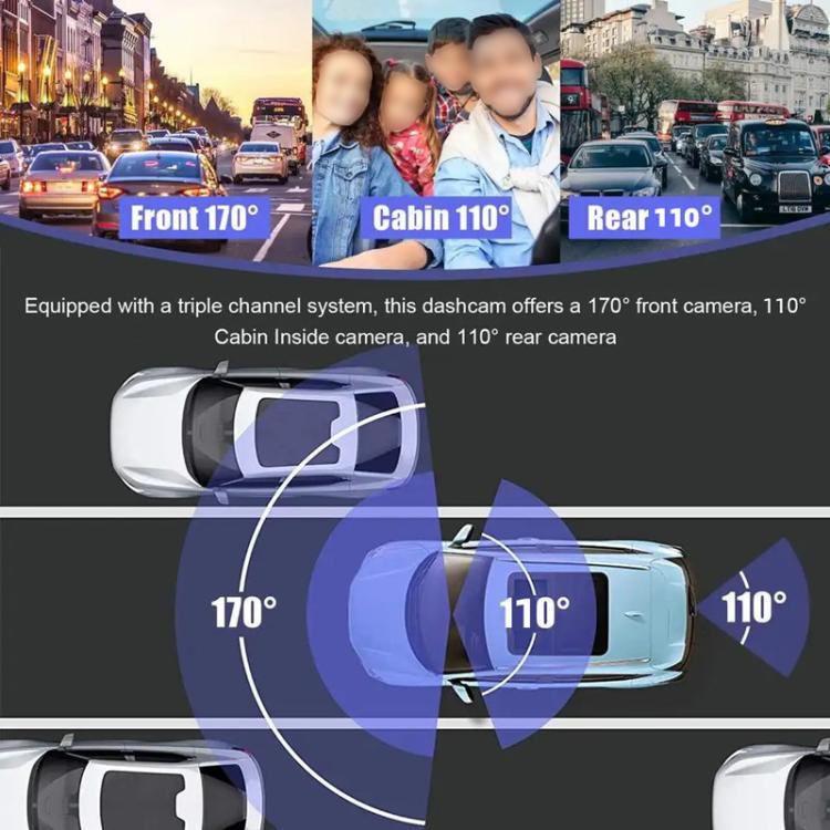 3 Recording 1080P Camera HD Mobile Phone Playback Driving Recorder(G70) - Car DVRs by buy2fix | Online Shopping UK | buy2fix