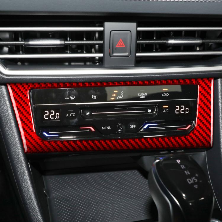 For Volkswagen Sagitar 2019-2023 B Model Left-hand Drive Central Control Air Conditioning Panel Sticker(Red) - Car Interior Mouldings by buy2fix | Online Shopping UK | buy2fix