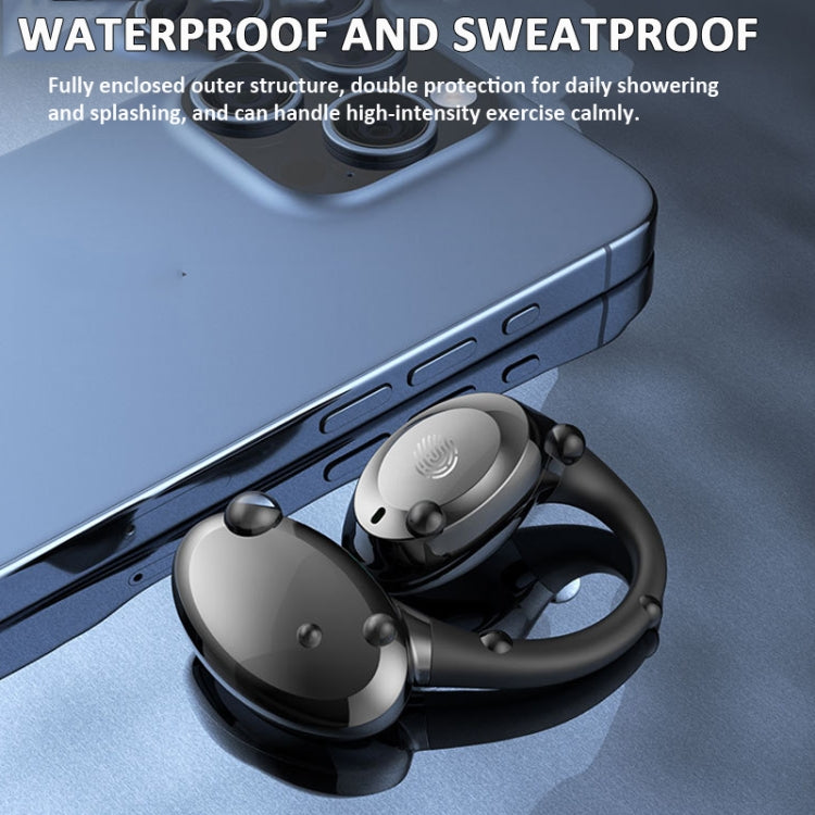 Ear-hook Wireless Earphones OWS Waterproof Touch Control Sports Earbuds(White) - Bluetooth Earphone by buy2fix | Online Shopping UK | buy2fix