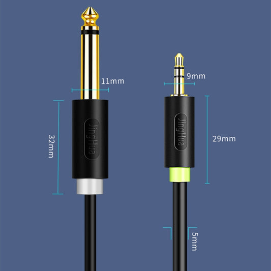 JINGHUA 3.5mm To Dual 6.5mm Audio Cable 1 In 2 Dual Channel Mixer Amplifier Audio Cable, Length: 3m by JINGHUA