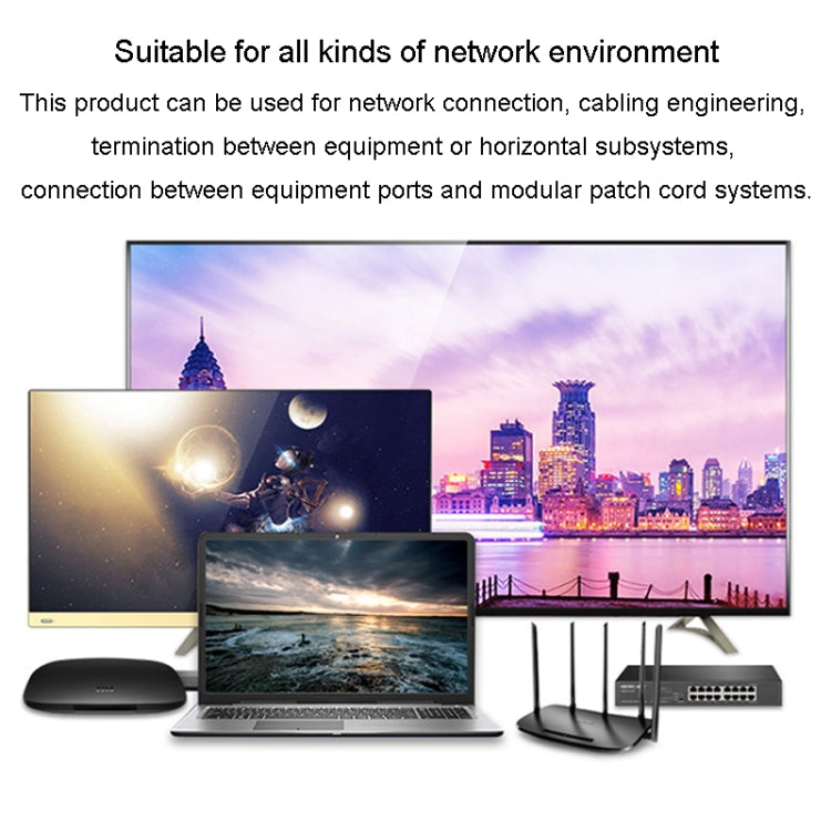 JINGHUA Category 6 Gigabit Double Shielded Router Computer Project All Copper Network Cable, Size: 3M(Blue) by JINGHUA