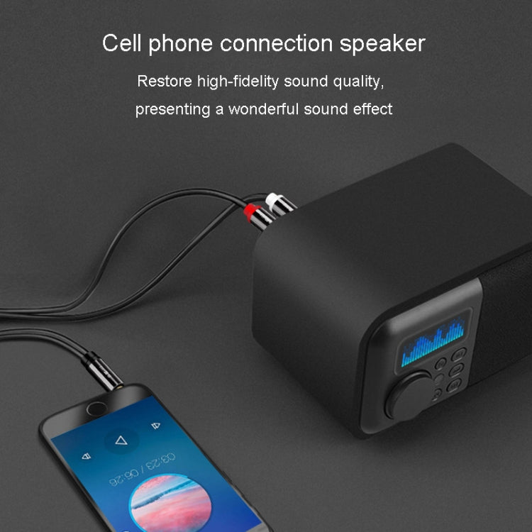 JINGHUA 1 In 2 3.5mm Audio Cable 3.5mm To 2RCA Double Lotus Computer Speaker Cell Phone Plug Cable, Length: 5m by JINGHUA