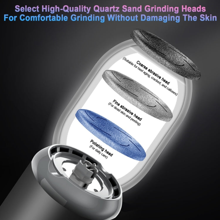 Electric Foot File Pedicure Kit Waterproof Feet Callus Remover, Spec: Kit 2 Black - Grinding Tools & Accessories by buy2fix | Online Shopping UK | buy2fix