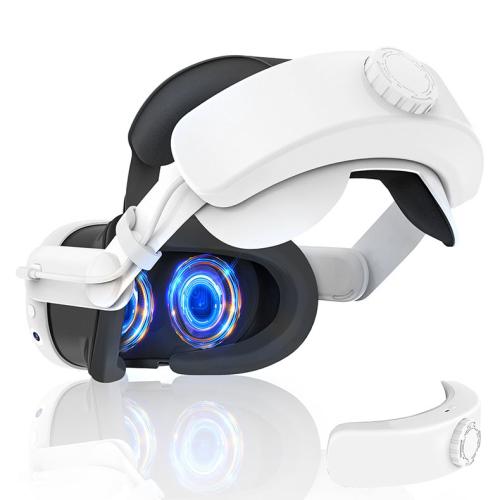 For Meta Quest 3 Rechargeable Headband Adjustable Headstrap Built In 6000mAh Battery(White) - VR Accessories by buy2fix | Online Shopping UK | buy2fix