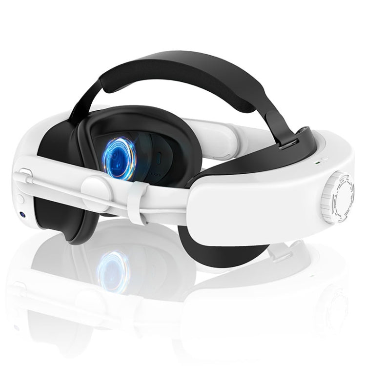For Meta Quest 3 Rechargeable Headband Adjustable Headstrap Built In 6000mAh Battery(White) - VR Accessories by buy2fix | Online Shopping UK | buy2fix