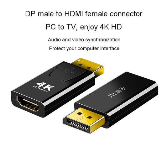 JINGHUA DP Male To HDMI Female Adapter Video Audio Connector, Style: 4K Universal Version by JINGHUA