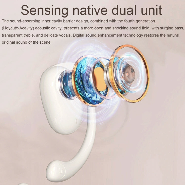 JS911 OWS Ear-mounted Dual-mic Call Noise Reduction LED Digital Display Bluetooth Earphones(Skin-color) - Bluetooth Earphone by buy2fix | Online Shopping UK | buy2fix