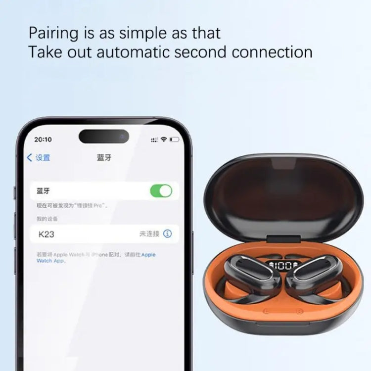 T35 OWS Adjustable Ear-Hook Call Noise Reduction Wireless Bluetooth 5.3 Earphones(Blue) - Bluetooth Earphone by buy2fix | Online Shopping UK | buy2fix