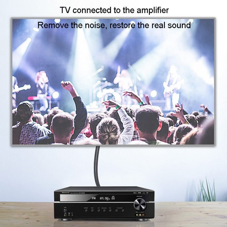 JINGHUA 2RCA Double Lotus Plug Audio Cable Left/Right Channel Stereo Amplifier Connection Wire, Length: 5m by JINGHUA