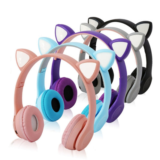 P47M LED Light-emitting Cat Ears Gaming Bluetooth Wireless Headset(Pink) by buy2fix