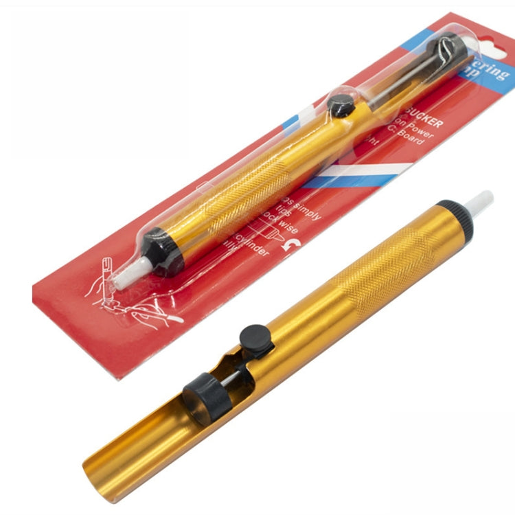 All-aluminum Alloy Solder Extractor Manual Soldering Iron Soldering Tool(Blister Gold) by buy2fix