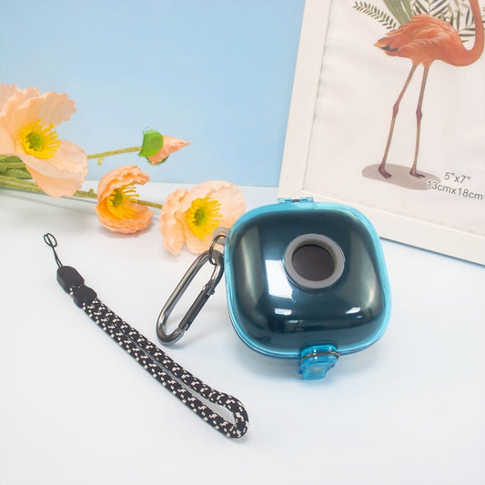 For Beats Fit Pro Transparent PC Hard Shell Earphone Protective Case with Lanyard(Transparent Blue) by buy2fix