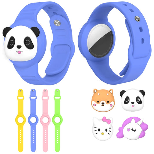 For AirTag Watch Strap Cartoon Cute Anti-lost Device Silicone Protective Cover, Color: Luminous Green - Watch Strap Series by buy2fix | Online Shopping UK | buy2fix