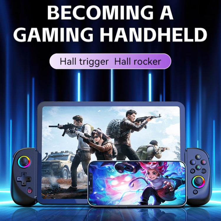 D8 Mobile Phone Stretch Band Light Gamepad Dual Hall Wireless Bluetooth Somatic Vibration Grip for PC / Android / IOS / Tablet / PS3 / PS4 / Switch, Color: White by buy2fix