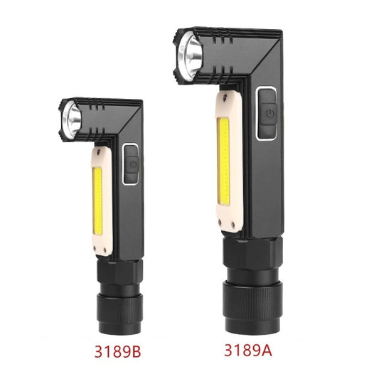 XPG+COB Red White Light USB Rechargeable Folding Strong Light Flashlight, Style: 3189A Large by buy2fix