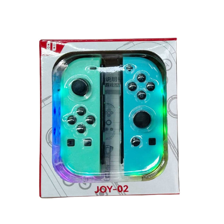 JOY-02 Gaming Left And Right Handle With RGB Lights Body Feel Bluetooth Gamepad For Switch / Switch OLED / Switch Pro / Switch Lite / Switch Joycon(White) by buy2fix