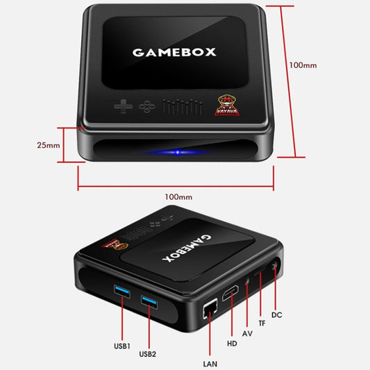 G10 GAMEBOX TV Box Dual System Wireless Android 3D Home 4K HD Game Console Support PS1 / PSP, Style: 256G 60,000+ Games (Black) by buy2fix