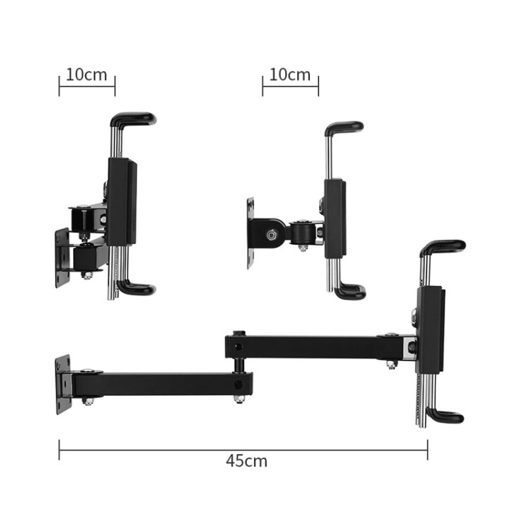 Tablet Wall Mount Holder Foldable Extendable Aluminum Alloy Mount With Anti Theft Security Lock - Lazy Bracket by buy2fix | Online Shopping UK | buy2fix