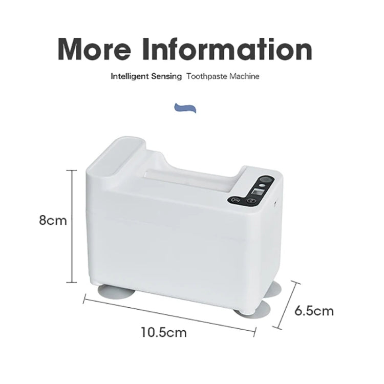 Smart Induction Toothpaste Squeezer Electric Automatic Toothpaste Dispenser, Spec: Rechargeable White by buy2fix