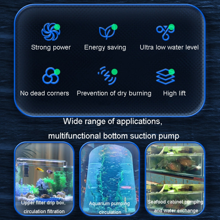 JN-311 12W Anti-Dry Burning Bottom Suction Pump Fish Tank Suction Feces Wigwam Bonsai Submersible Pumps(EU Plug) - Air Pumps by buy2fix | Online Shopping UK | buy2fix